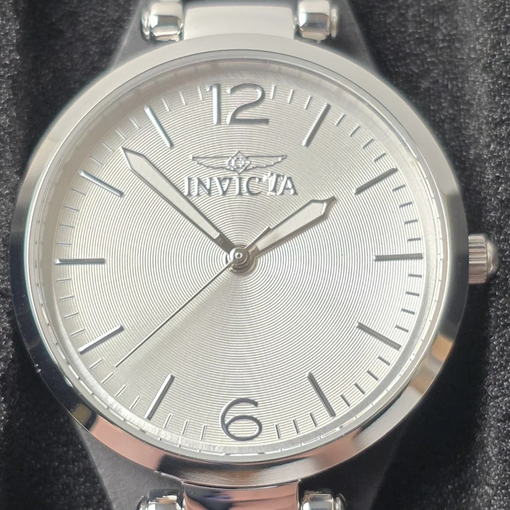 NEW Invicta Wildflower Women's Watch - 32mm, Black Leather Band (49588) #0484‎